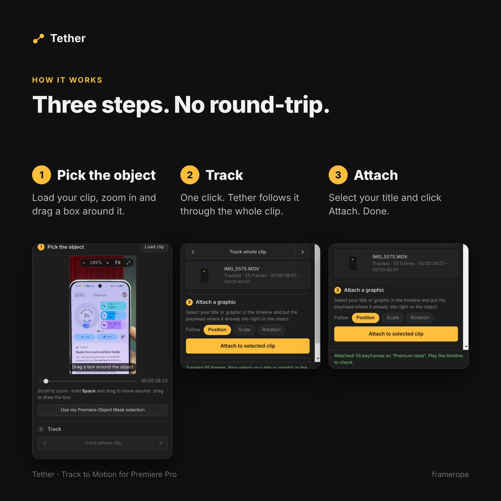 Tether – Motion Tracking Plugin for Premiere Pro