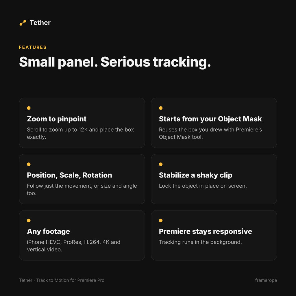 Tether – Motion Tracking Plugin for Premiere Pro